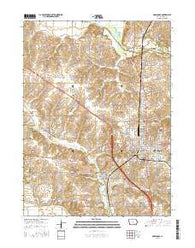 Oskaloosa Iowa Current topographic map, 1:24000 scale, 7.5 X 7.5 Minute, Year 2015