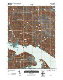 Otley Iowa Historical topographic map, 1:24000 scale, 7.5 X 7.5 Minute, Year 2010