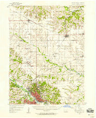 Ottumwa North Iowa Historical topographic map, 1:62500 scale, 15 X 15 Minute, Year 1956