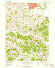 Ottumwa South Iowa Historical topographic map, 1:24000 scale, 7.5 X 7.5 Minute, Year 1956