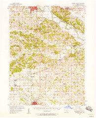 Ottumwa South Iowa Historical topographic map, 1:62500 scale, 15 X 15 Minute, Year 1956