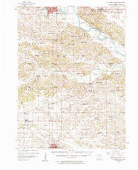 Ottumwa South Iowa Historical topographic map, 1:62500 scale, 15 X 15 Minute, Year 1956