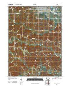 Ottumwa South Iowa Historical topographic map, 1:24000 scale, 7.5 X 7.5 Minute, Year 2010