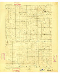 Oxford Iowa Historical topographic map, 1:62500 scale, 15 X 15 Minute, Year 1891