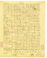 Oxford Iowa Historical topographic map, 1:62500 scale, 15 X 15 Minute, Year 1894
