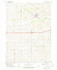 Oxford Iowa Historical topographic map, 1:24000 scale, 7.5 X 7.5 Minute, Year 1973