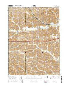 Oxford Iowa Current topographic map, 1:24000 scale, 7.5 X 7.5 Minute, Year 2015