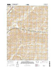 Oyens Iowa Current topographic map, 1:24000 scale, 7.5 X 7.5 Minute, Year 2015