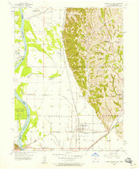 Pacific Junction Iowa Historical topographic map, 1:24000 scale, 7.5 X 7.5 Minute, Year 1956