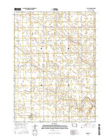 Palmer Iowa Current topographic map, 1:24000 scale, 7.5 X 7.5 Minute, Year 2015