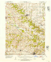 Panora Iowa Historical topographic map, 1:62500 scale, 15 X 15 Minute, Year 1952