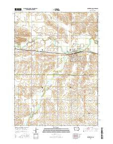 Parkersburg Iowa Current topographic map, 1:24000 scale, 7.5 X 7.5 Minute, Year 2015