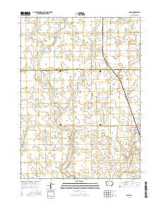 Paton Iowa Current topographic map, 1:24000 scale, 7.5 X 7.5 Minute, Year 2015