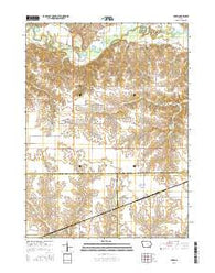 Pekin Iowa Current topographic map, 1:24000 scale, 7.5 X 7.5 Minute, Year 2015