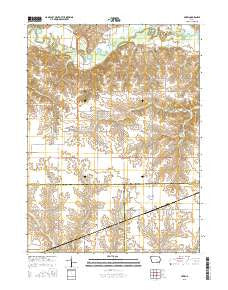 Pekin Iowa Current topographic map, 1:24000 scale, 7.5 X 7.5 Minute, Year 2015