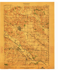 Pella Iowa Historical topographic map, 1:62500 scale, 15 X 15 Minute, Year 1912