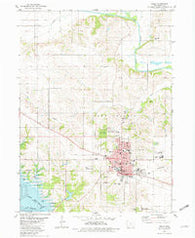 Pella Iowa Historical topographic map, 1:24000 scale, 7.5 X 7.5 Minute, Year 1980