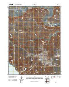 Pella Iowa Historical topographic map, 1:24000 scale, 7.5 X 7.5 Minute, Year 2010
