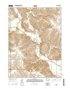 Peoria Iowa Current topographic map, 1:24000 scale, 7.5 X 7.5 Minute, Year 2015