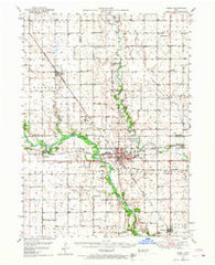 Perry Iowa Historical topographic map, 1:62500 scale, 15 X 15 Minute, Year 1950