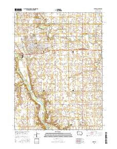 Perry Iowa Current topographic map, 1:24000 scale, 7.5 X 7.5 Minute, Year 2015