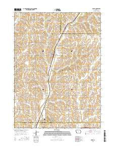 Persia Iowa Current topographic map, 1:24000 scale, 7.5 X 7.5 Minute, Year 2015