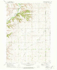 Peterson SW Iowa Historical topographic map, 1:24000 scale, 7.5 X 7.5 Minute, Year 1971
