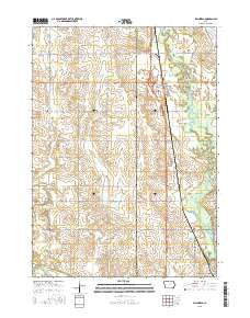 Plainfield Iowa Current topographic map, 1:24000 scale, 7.5 X 7.5 Minute, Year 2015