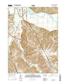 Pleasantville Iowa Current topographic map, 1:24000 scale, 7.5 X 7.5 Minute, Year 2015