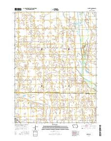 Plover Iowa Current topographic map, 1:24000 scale, 7.5 X 7.5 Minute, Year 2015