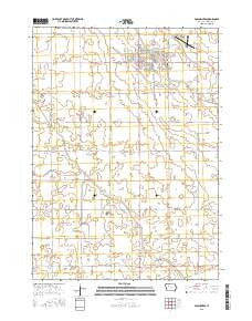 Pocahontas Iowa Current topographic map, 1:24000 scale, 7.5 X 7.5 Minute, Year 2015