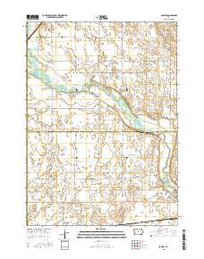 Popejoy Iowa Current topographic map, 1:24000 scale, 7.5 X 7.5 Minute, Year 2015