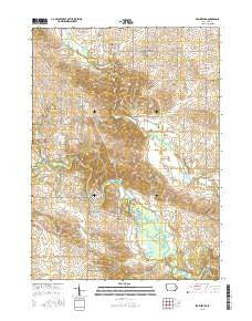 Prairieburg Iowa Current topographic map, 1:24000 scale, 7.5 X 7.5 Minute, Year 2015