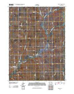 Prescott Iowa Historical topographic map, 1:24000 scale, 7.5 X 7.5 Minute, Year 2010