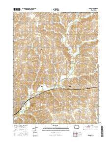 Prescott Iowa Current topographic map, 1:24000 scale, 7.5 X 7.5 Minute, Year 2015