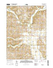 Preston Iowa Current topographic map, 1:24000 scale, 7.5 X 7.5 Minute, Year 2015