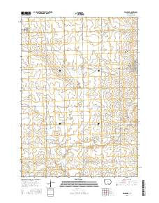 Primghar Iowa Current topographic map, 1:24000 scale, 7.5 X 7.5 Minute, Year 2015