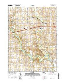 Quasqueton Iowa Current topographic map, 1:24000 scale, 7.5 X 7.5 Minute, Year 2015