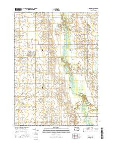 Readlyn Iowa Current topographic map, 1:24000 scale, 7.5 X 7.5 Minute, Year 2015