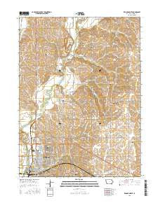 Red Oak North Iowa Current topographic map, 1:24000 scale, 7.5 X 7.5 Minute, Year 2015