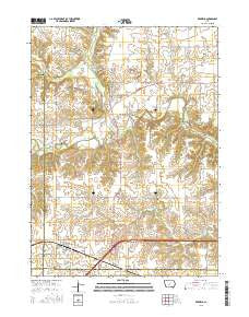 Redfield Iowa Current topographic map, 1:24000 scale, 7.5 X 7.5 Minute, Year 2015
