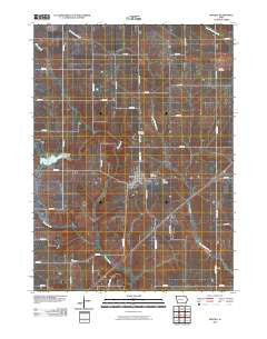 Rhodes Iowa Historical topographic map, 1:24000 scale, 7.5 X 7.5 Minute, Year 2010