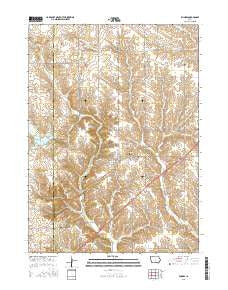 Rhodes Iowa Current topographic map, 1:24000 scale, 7.5 X 7.5 Minute, Year 2015