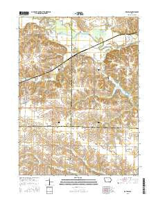 Richland Iowa Current topographic map, 1:24000 scale, 7.5 X 7.5 Minute, Year 2015