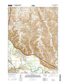 Rising Sun Iowa Current topographic map, 1:24000 scale, 7.5 X 7.5 Minute, Year 2015