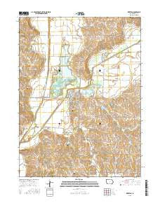 Riverton Iowa Current topographic map, 1:24000 scale, 7.5 X 7.5 Minute, Year 2015