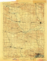 Rock Island Iowa Historical topographic map, 1:125000 scale, 30 X 30 Minute, Year 1901
