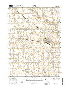 Rolfe Iowa Current topographic map, 1:24000 scale, 7.5 X 7.5 Minute, Year 2015