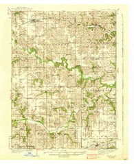 Russell Iowa Historical topographic map, 1:62500 scale, 15 X 15 Minute, Year 1938