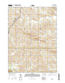 Ryan Iowa Current topographic map, 1:24000 scale, 7.5 X 7.5 Minute, Year 2015